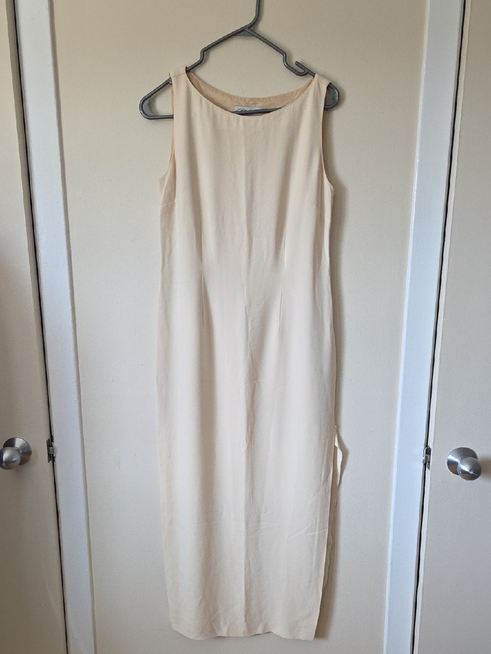 My Time Made In Italy Vintage Sleeveless Cream Maxi Dress